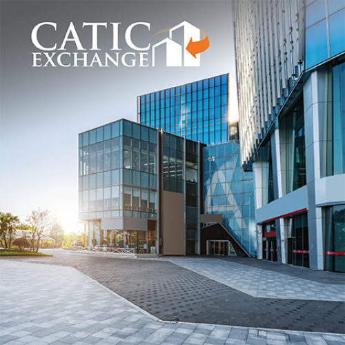 CATIC Exchange Logo with Commercial Building